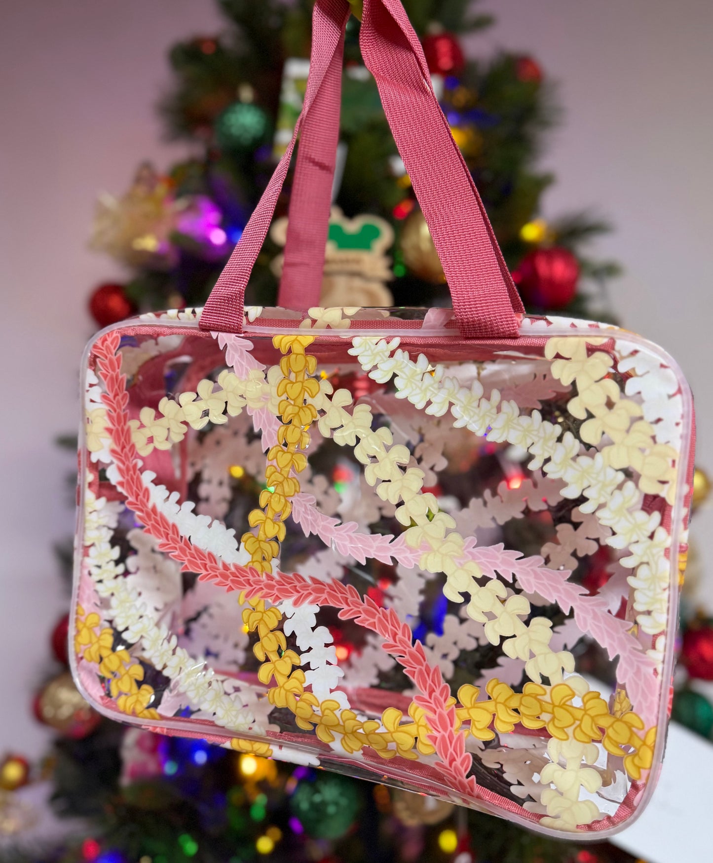 Clear bag- Pink Leis