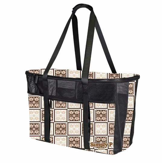 Collapsing Beach Tote- Chocolate Haupia