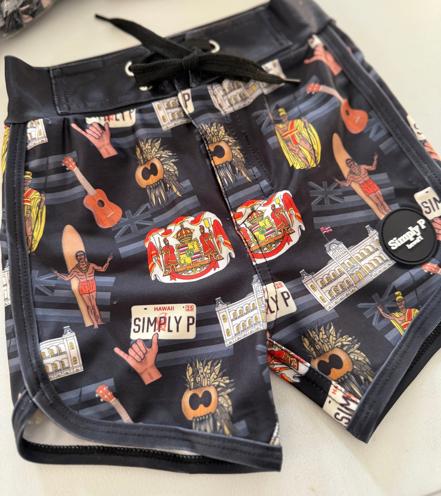 Keiki swim shorts- Hawaiian Roots