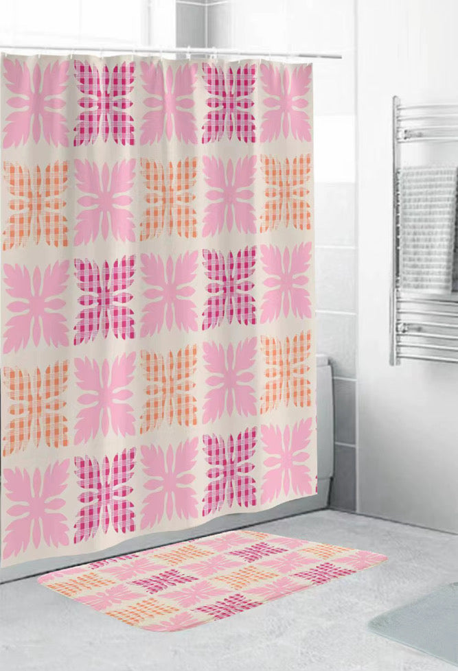 Shower curtain AND Bath Mat set