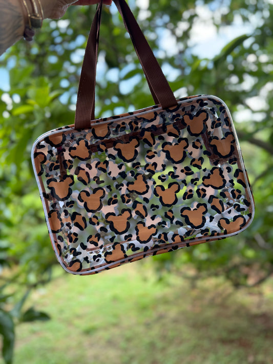 Clear Bag- Cheetah Mickey