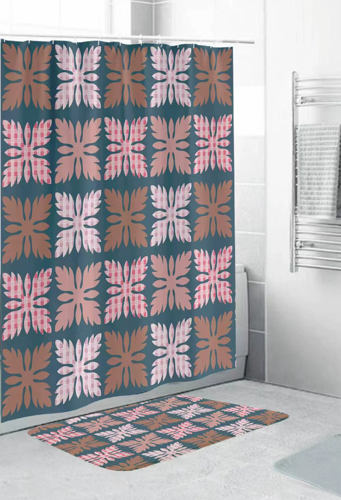 Shower curtain AND Bath Mat set