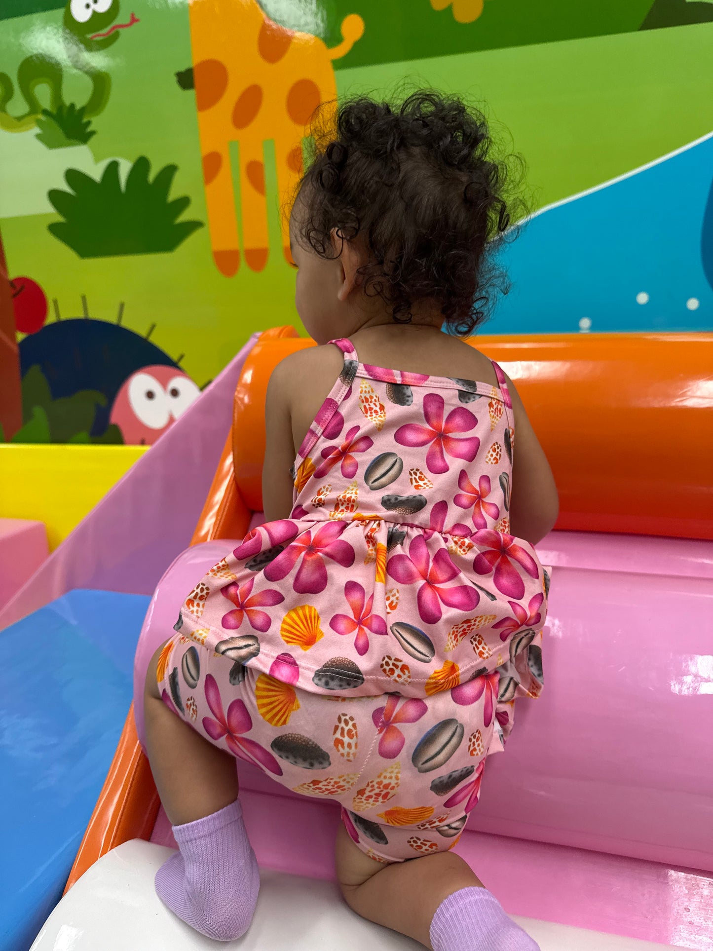 Flowy top + Biker set- Pua & Puka (Pink)