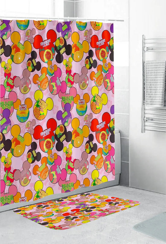 Shower curtain + Bath mat- Hawaiian Sun
